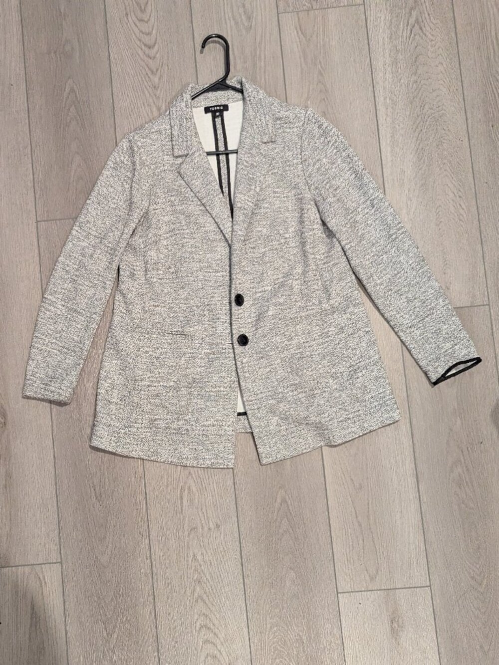 Two-Button Soft Grey Blazer